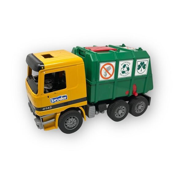 Bruder #41 43 Mercedes Benz Actros Recycling Garbage Truck 2001 Germany Flawed - Picture 1 of 9